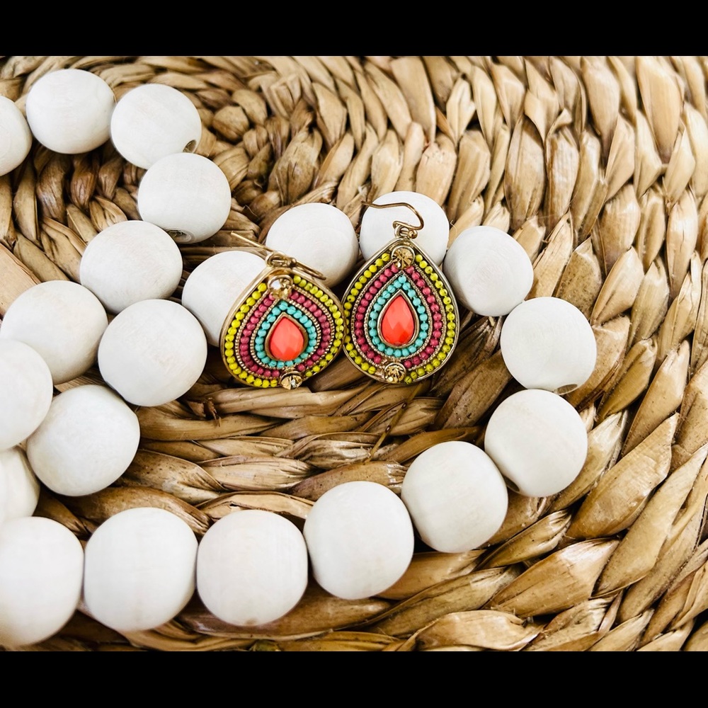 Earrings, fun summer colorful dangles